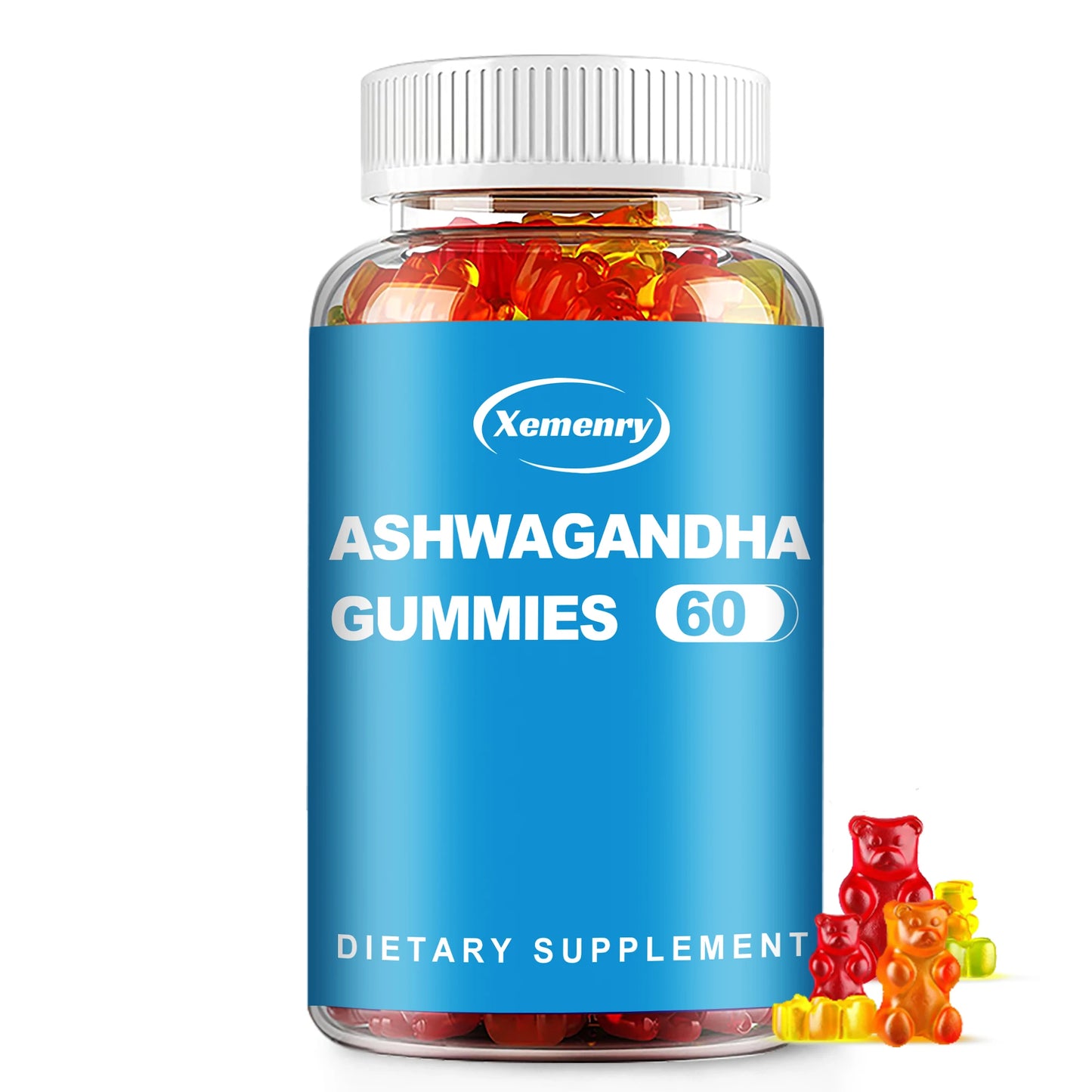 Ashwagandha Gummies - Relax, Relieve Stress and Anxiety, Improve Sleep Quality, and Enhance Immunity - 60 Gummies