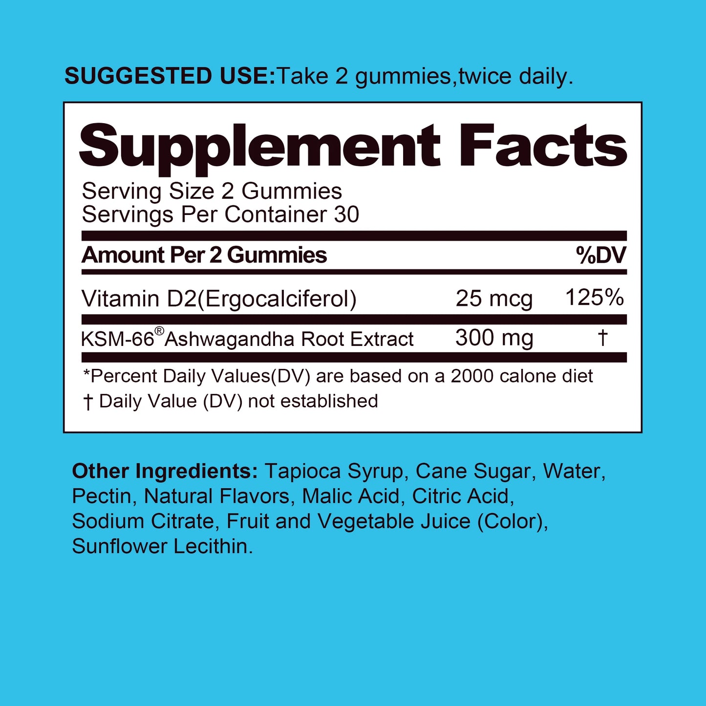 Ashwagandha Gummies - Relax, Relieve Stress and Anxiety, Improve Sleep Quality, and Enhance Immunity - 60 Gummies