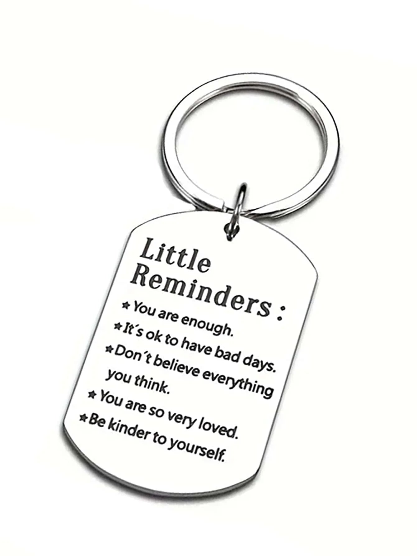 1pc Little Reminders Keychain,Mental Health Gift,You Are Enough,Inspiration Gift For Daughter Mom,Reminder Gift For Friend