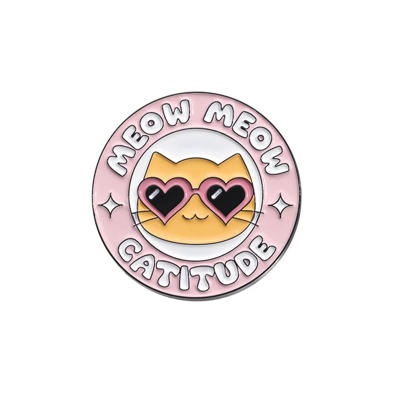 Anti-Depressant Jar of Cats Enamel Pin Mental Health Pins Pins for Cat Owners Gifts for Animal Lovers