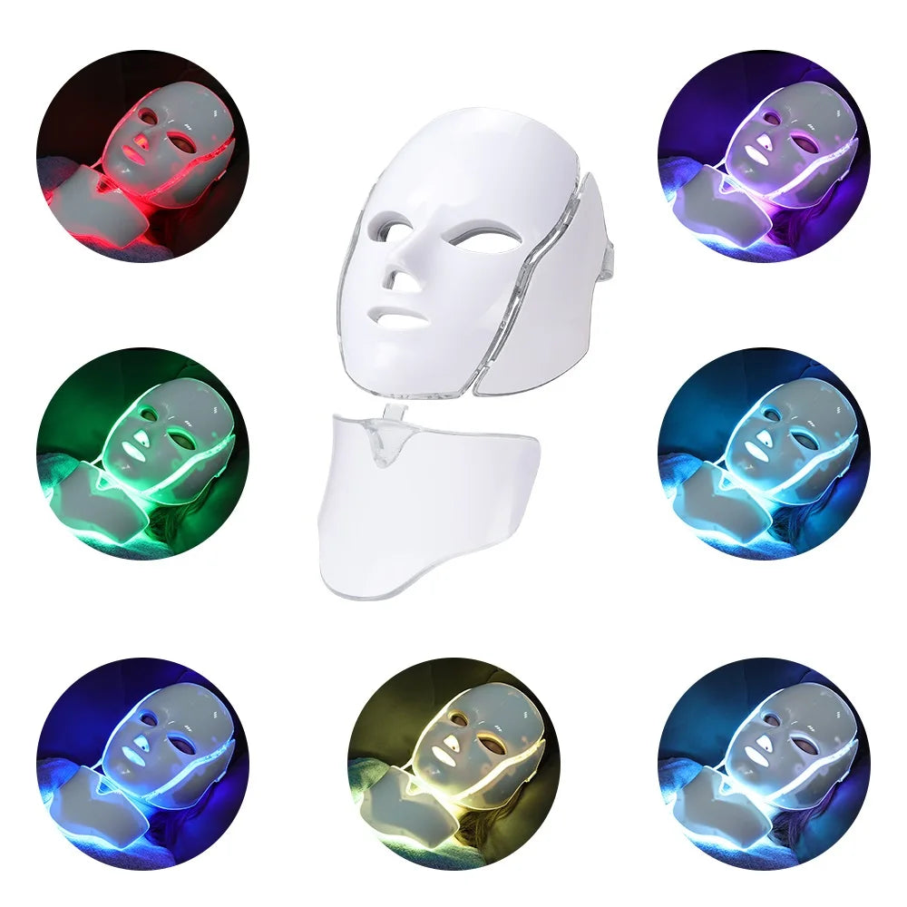 Face+Neck 7 Colors Light LED Facial Mask
