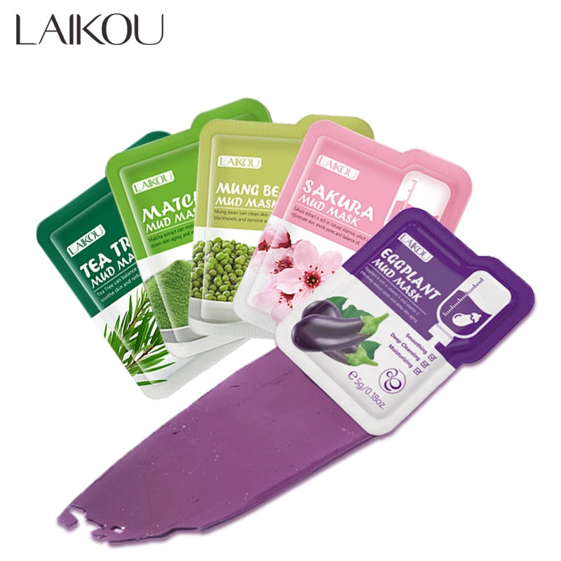 LAIKOU 5pcs Mud and Clay Mask
