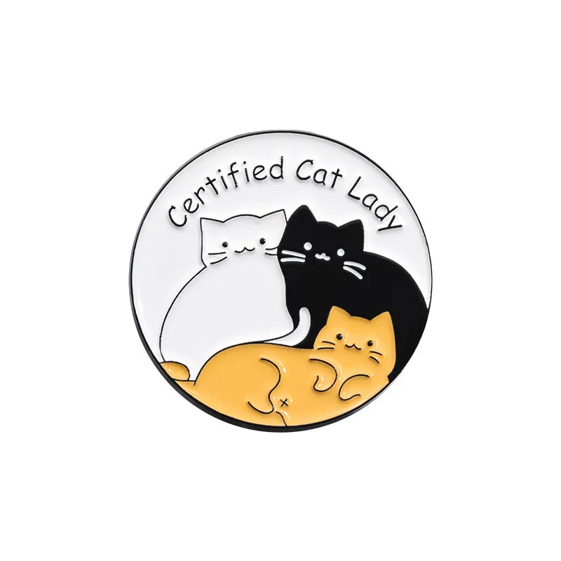 Anti-Depressant Jar of Cats Enamel Pin Mental Health Pins Pins for Cat Owners Gifts for Animal Lovers