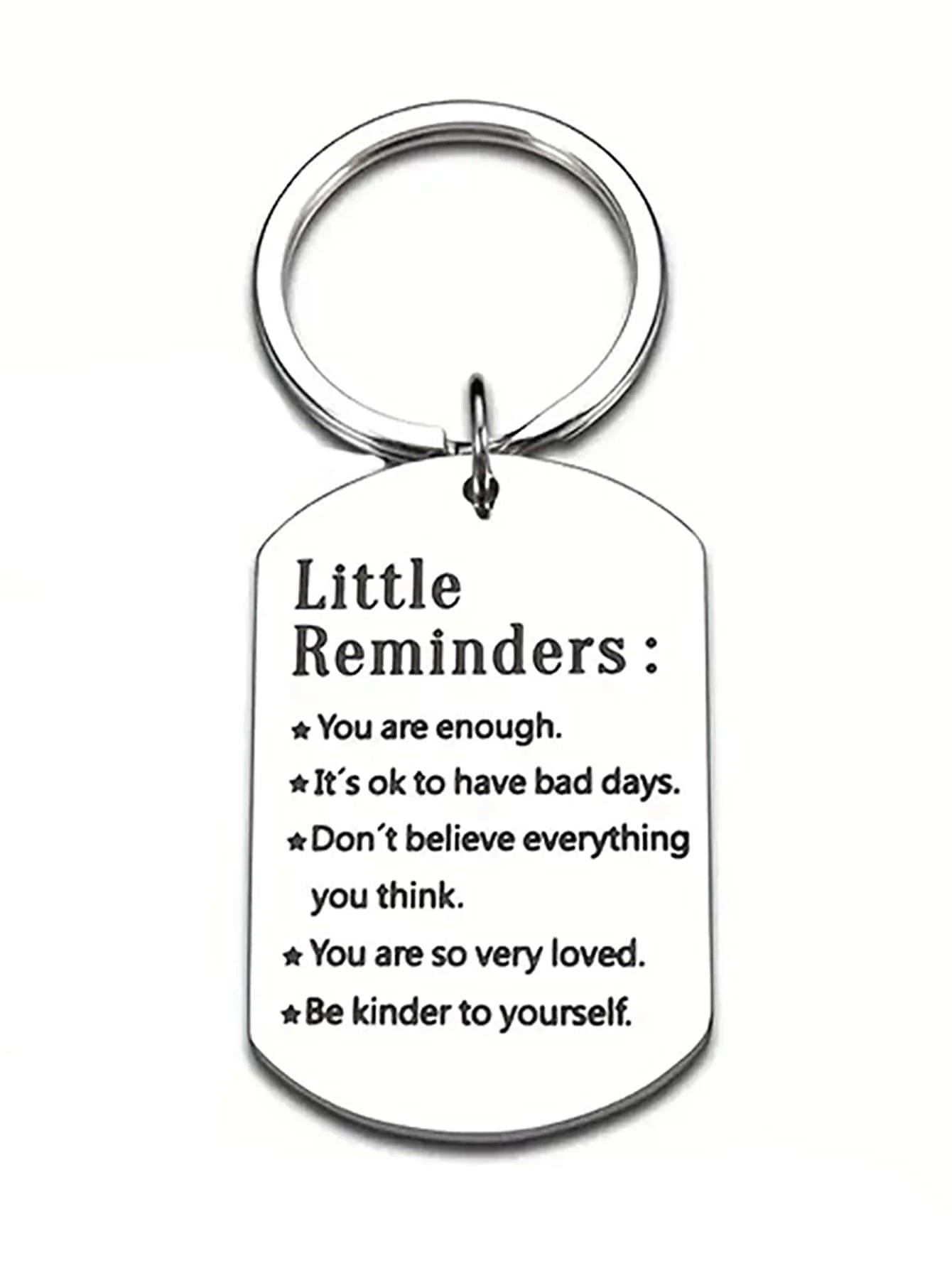 1pc Little Reminders Keychain,Mental Health Gift,You Are Enough,Inspiration Gift For Daughter Mom,Reminder Gift For Friend