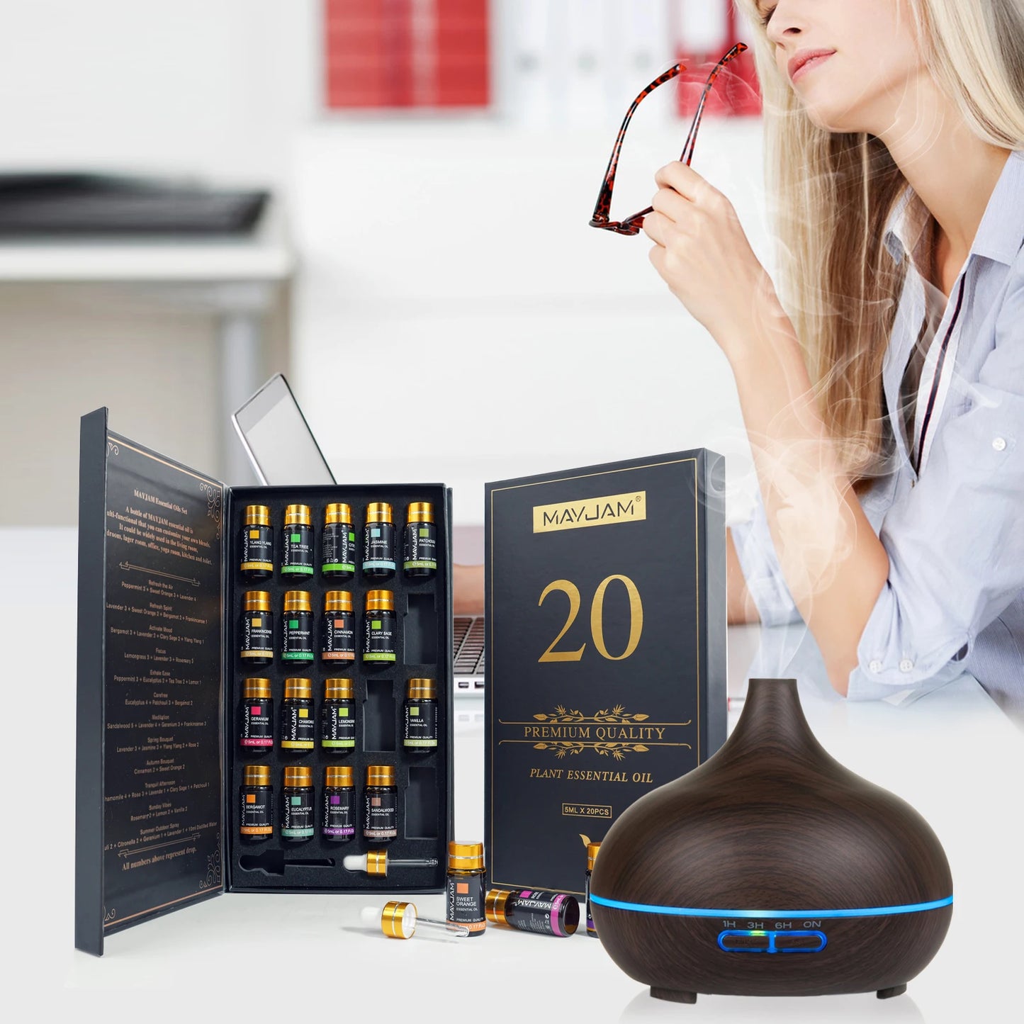 MAYJAM 20 Bottles Essential Oils Kit Set