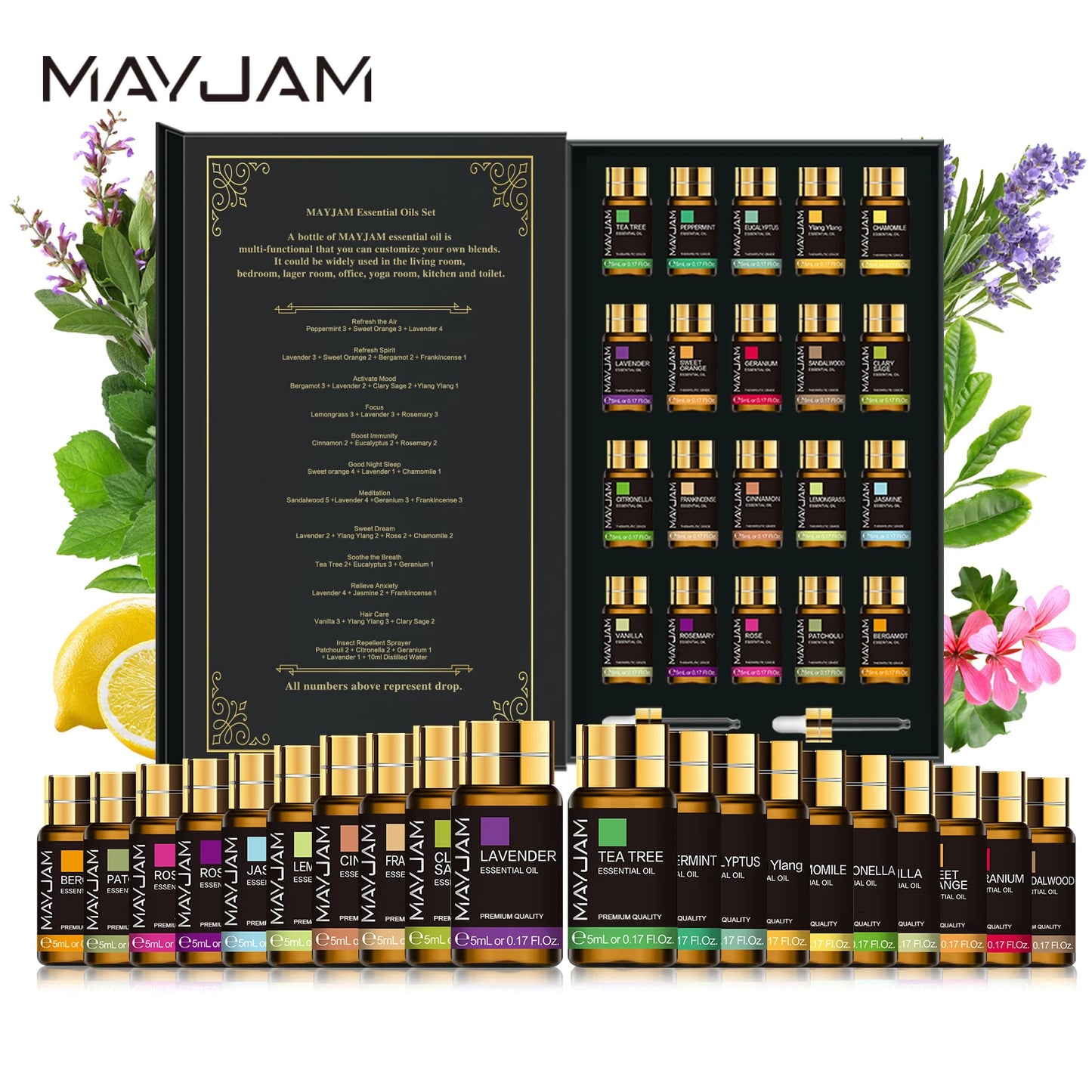 MAYJAM 20 Bottles Essential Oils Kit Set